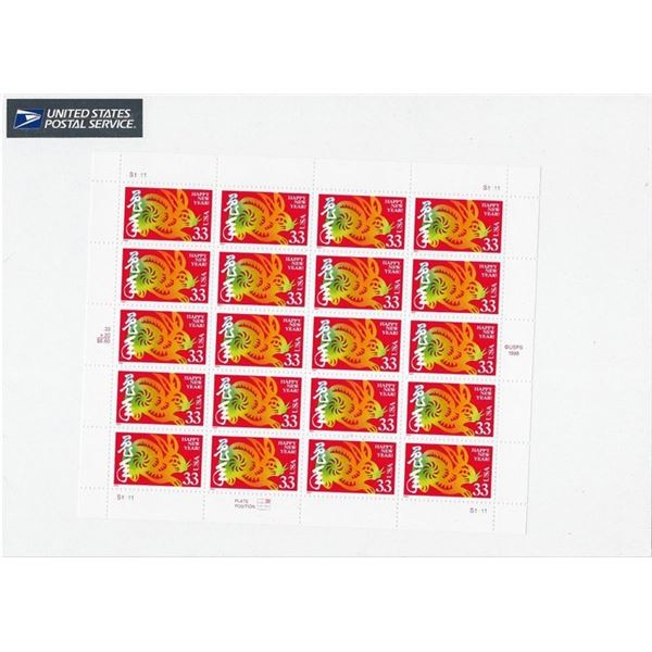 Chinese New Year, Year of the Rabbit Stamp Sheet