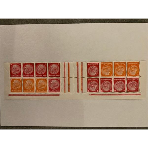 Rare 1933 German Reich stamps plate block