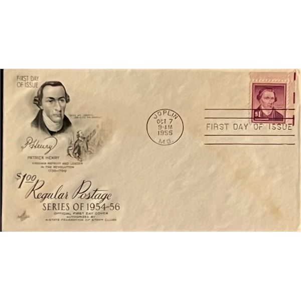 1955 FDC Patrick Henry envelope.