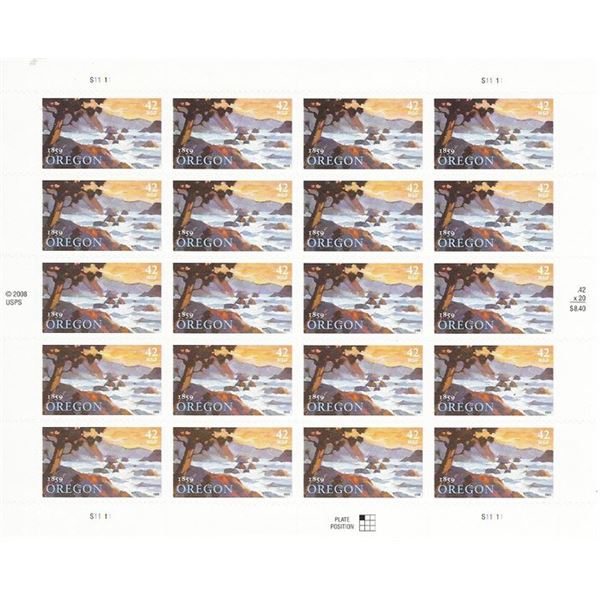 Oregon USA Stamp Sheet