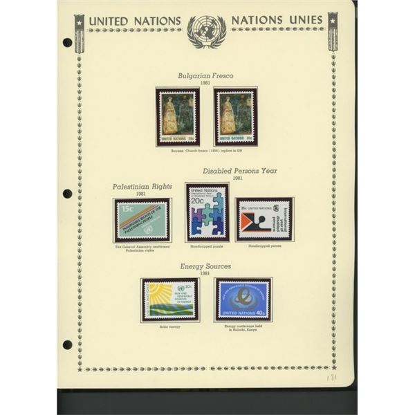 United Nations New York Stamps 1981