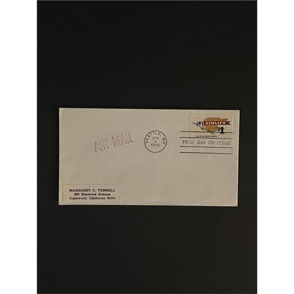 1968 Seattle Washington Airlift First Day Cover
