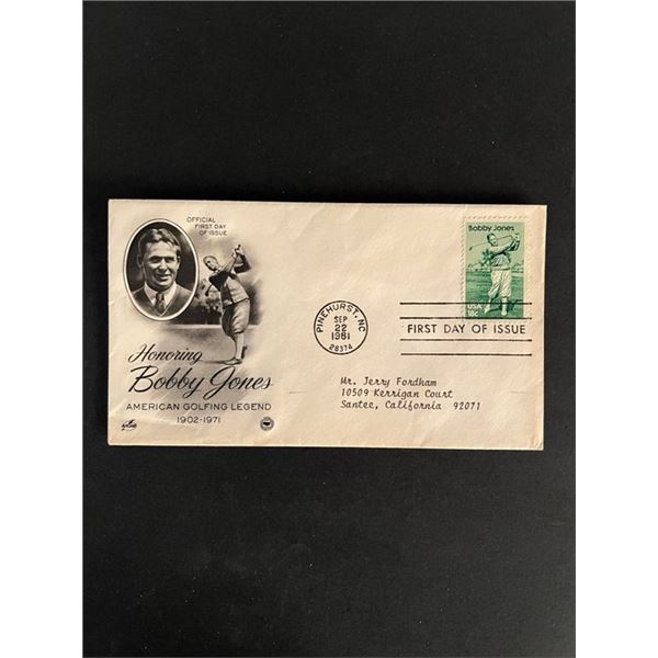 Bobby Jones Golf Legend First Day Cover