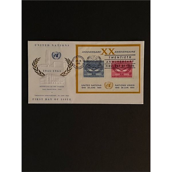 1965 San Francisco United Nations 20th Anniversary First Day Cover