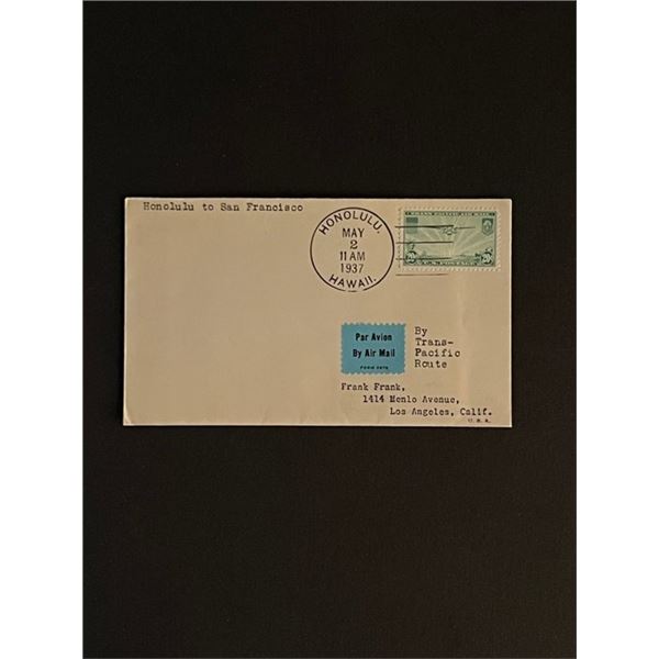 1937 Honolulu HI to San Francisco CA First Day Cover