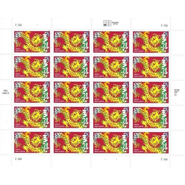 Chinese New Year, Year of the Dragon Stamp sheet