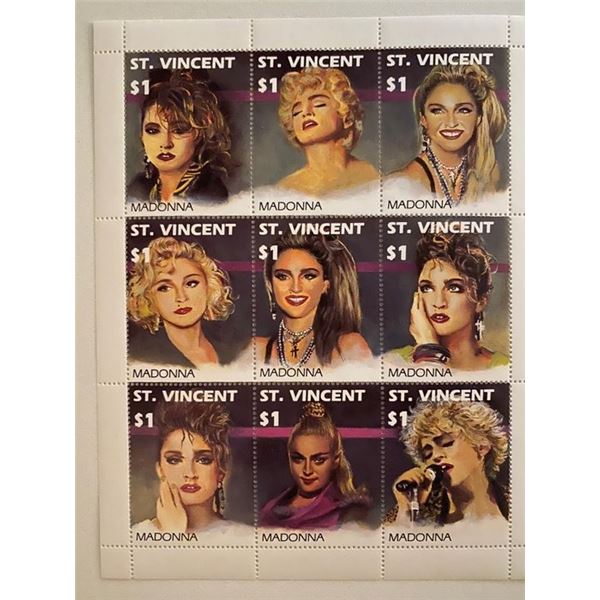 1991 Madonna stamp sheet
