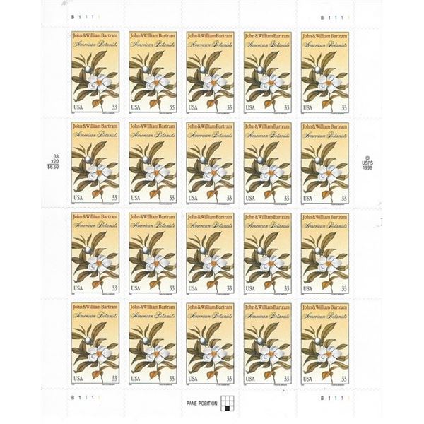 John and William Bartram: American Botanists stamp sheet