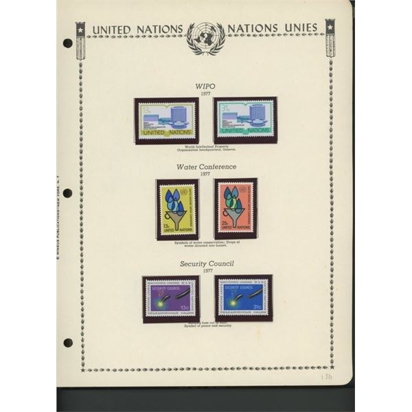 United Nations New York Stamps 1977