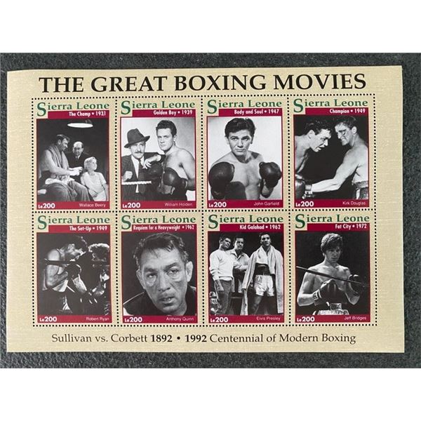 1992 Centennial of Modern Boxing stamp sheet
