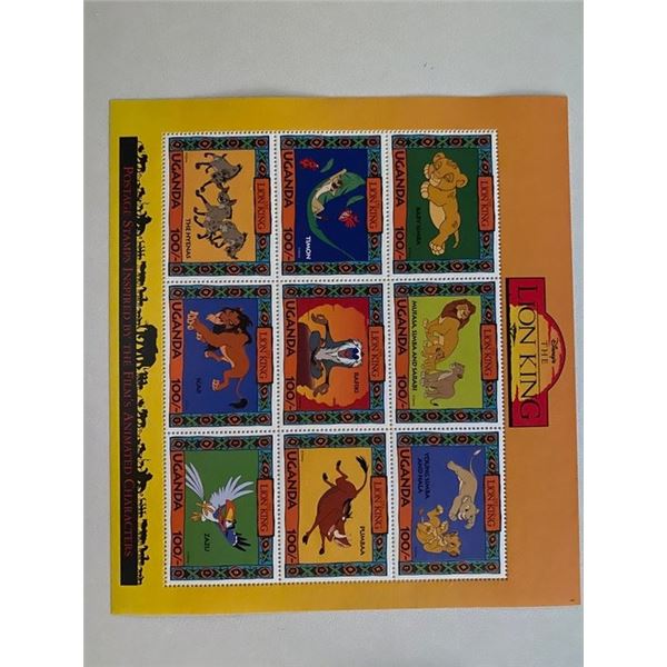 1994 Disney The Lion King postage stamps
