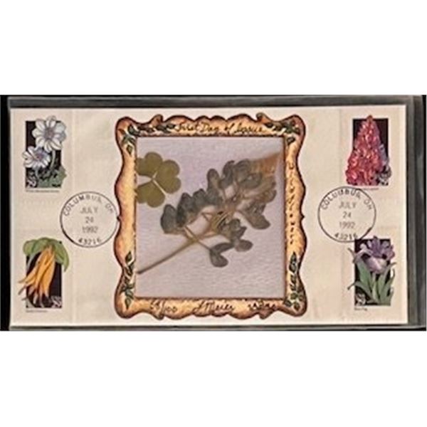 Pressed Flower Art FDC 1992.