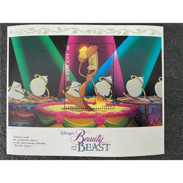 Disney Beauty and the Beast stamp souvenir sheet