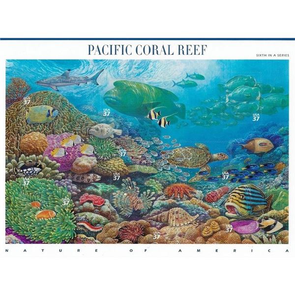 Pacific Coral Reef stamp sheet