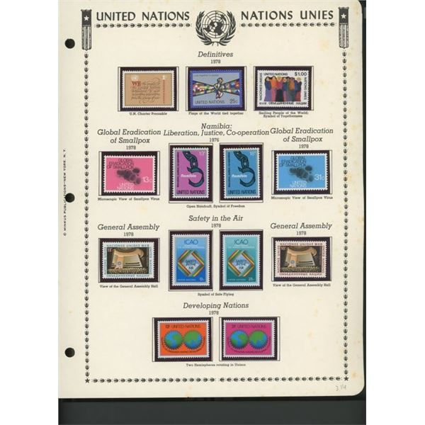 United Nations New York Stamps 1977-1978