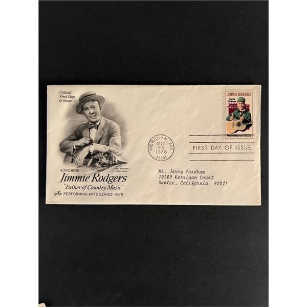 Jimmie Rodgers Father of Country Music First Day Cover