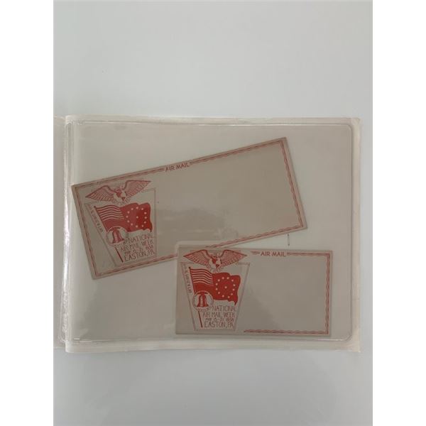 1938 National Air Mail Week envelope collection- 18 units highly collectible