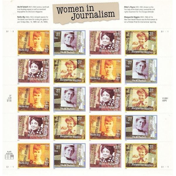 Women in Journalism USA Stamp Sheet