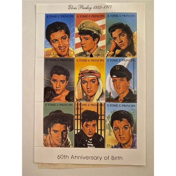 1995 Elvis Presley souvenir stamp sheet