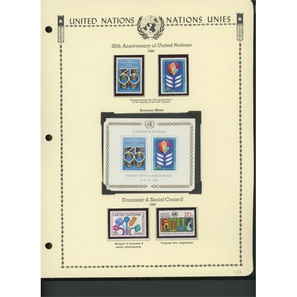 United Nations New York Stamps 1980