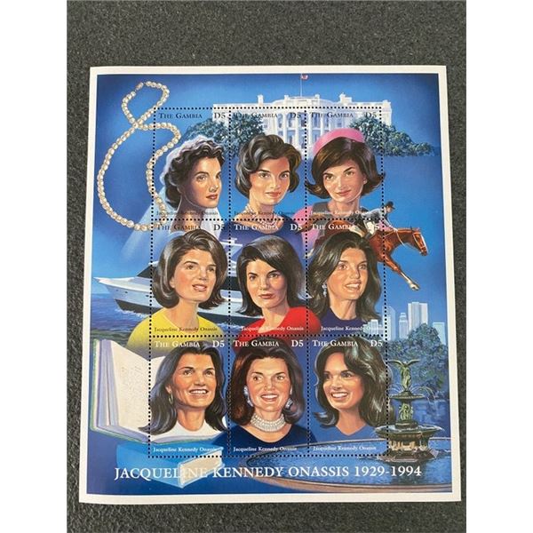 1996 portraits of Jacqueline Kennedy Onassis stamp sheet