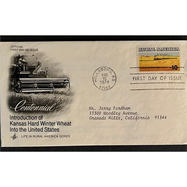 Kansas Hard Winter Wheat First Day Cover