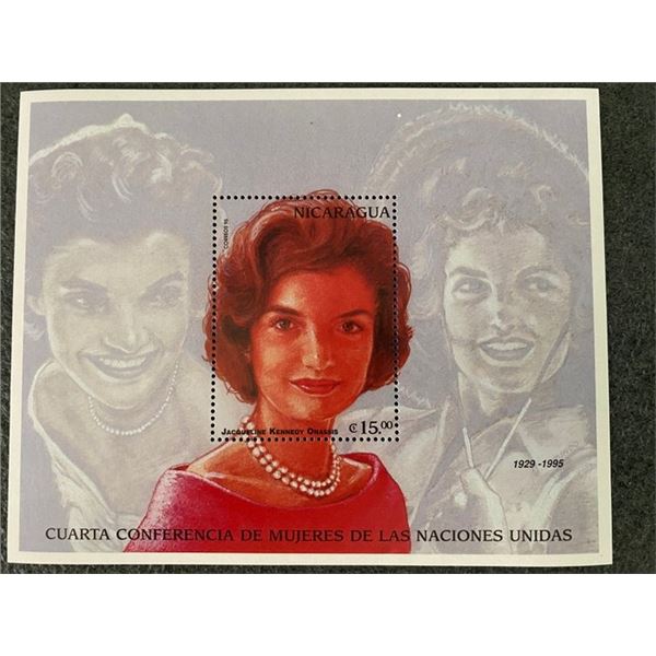 1995 portrait of Jacqueline Kennedy Onassis stamp sheet