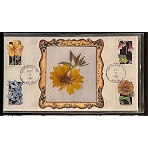 Pressed Flower Art FDC 1992.