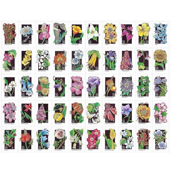State Flowers Stamp sheet