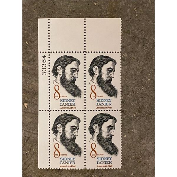 Poet Sidney Lanier 8-cent postage stamps
