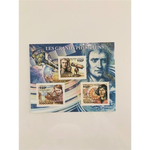 Great Physicists Commemorative Souvenir Stamp Set
