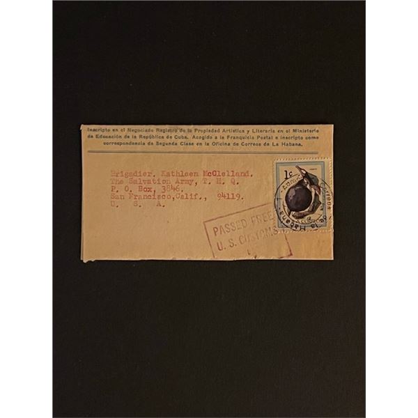Vintage Cuba Stamped Postcard