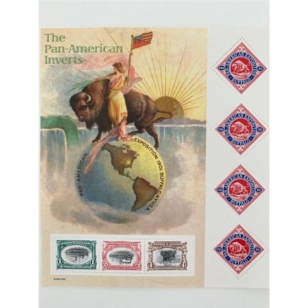 Pan-American Inverts Stamp Sheet