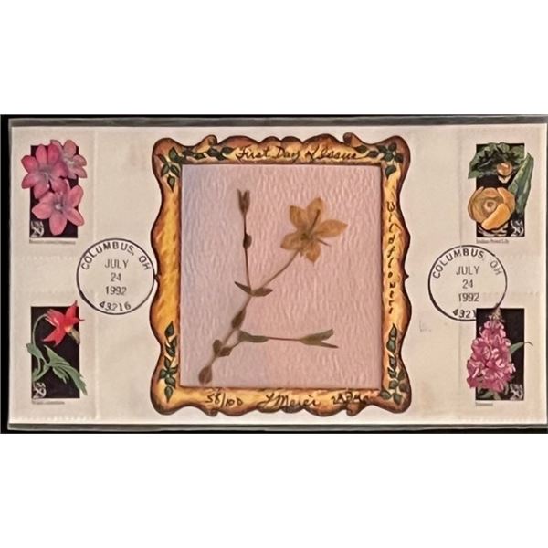 Pressed Flower Art FDC 1992.