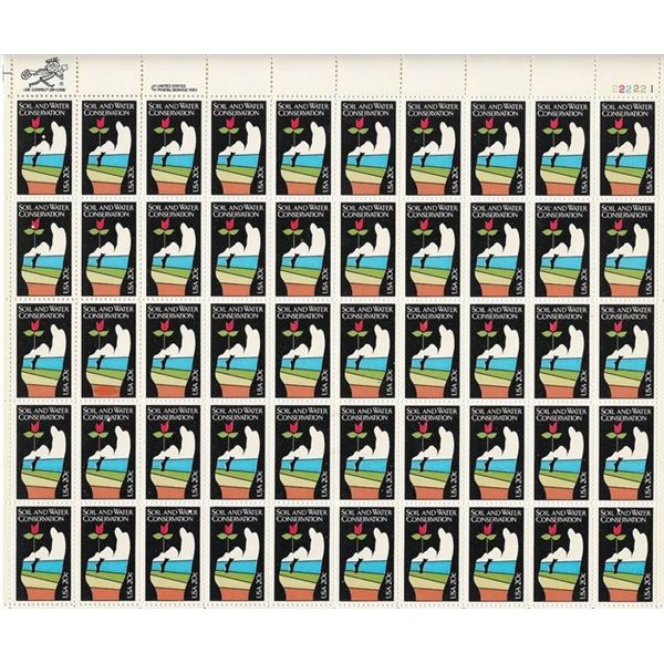 Soil and Water Conservation USA Stamp sheet