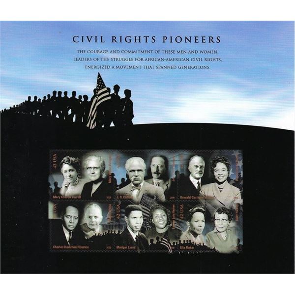 Civil Right's Pioneers collector's stamp sheet