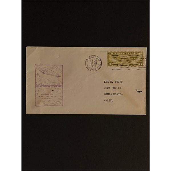 1933 Chicago IL Zeppelin First Day Cover