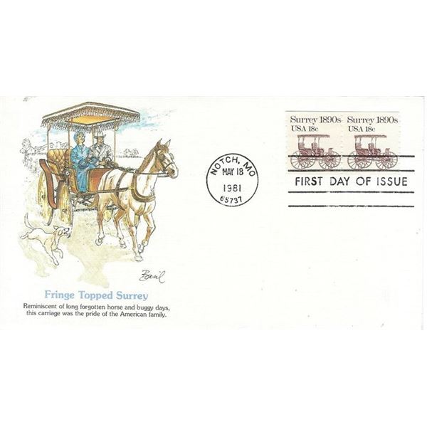 Fringe Topped Surrey FDC