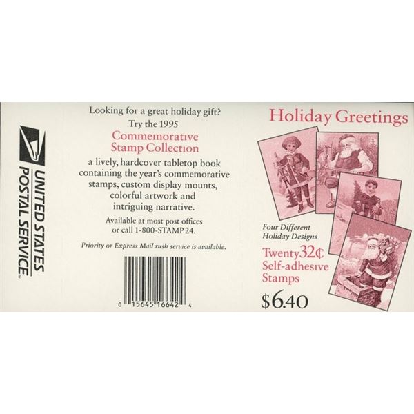 Holiday Greetings Full Book of Stamps