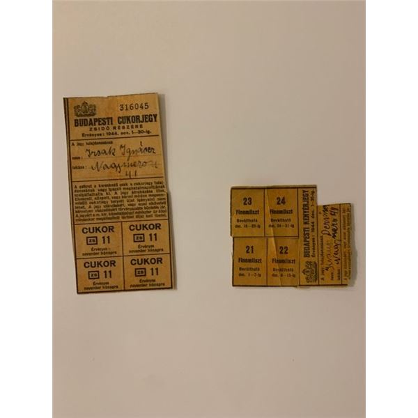 Hungarian WW2 Ration Coupons