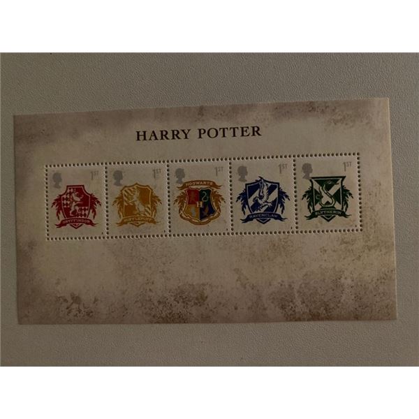 2007 Harry Potter Hogwarts Houses Stamp Sheet