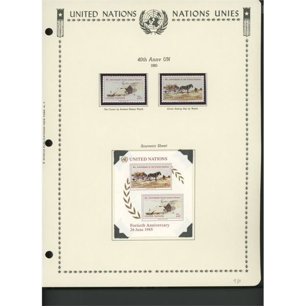 United Nations New York Stamps 1985