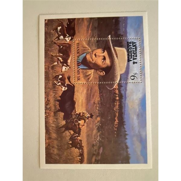 1994 Hank Williams Sr. souvenir stamp sheet