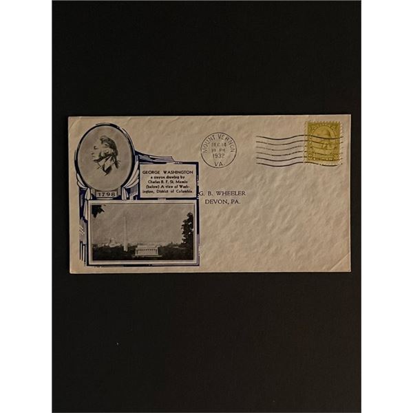 1932 President George Washington First Day Cover