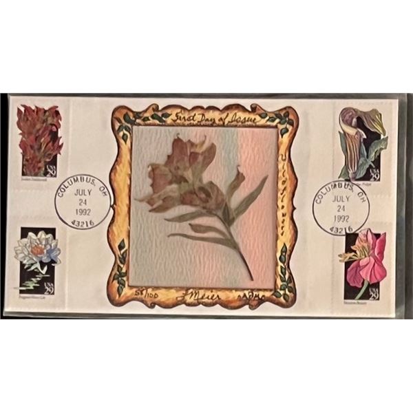 Pressed Flower Art FDC 1992.
