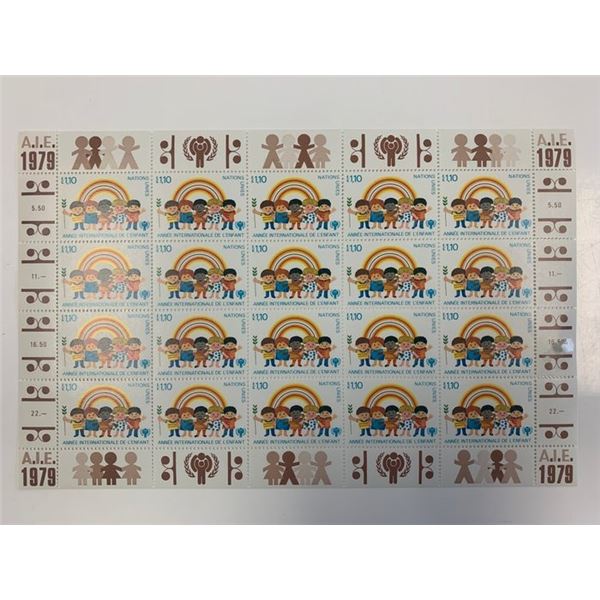 1979 Annee Internacionale De L'Enfant stamp set of 20