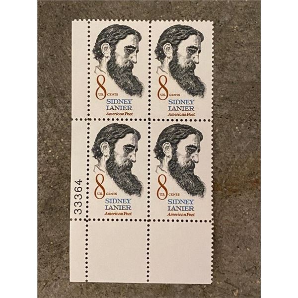 Poet Sidney Lanier 8-cent postage stamps