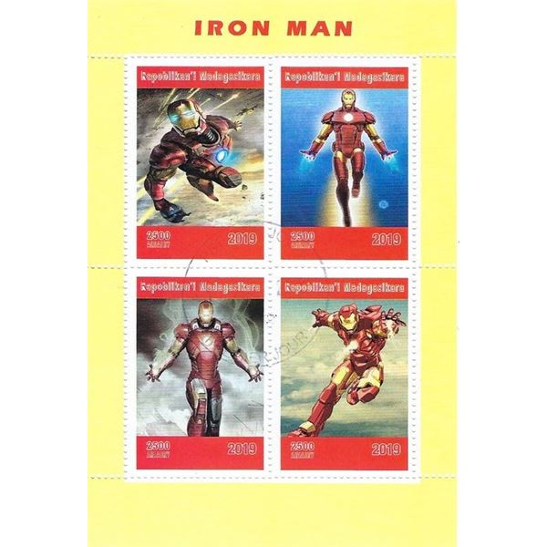 Iron Man Chad 2020 souvenir stamp sheet