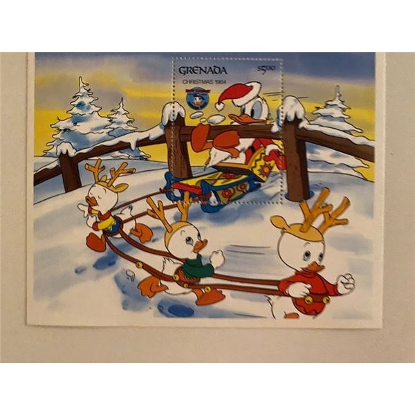 1984 Grenada Disney Christmas postage stamp souvenir sheet
