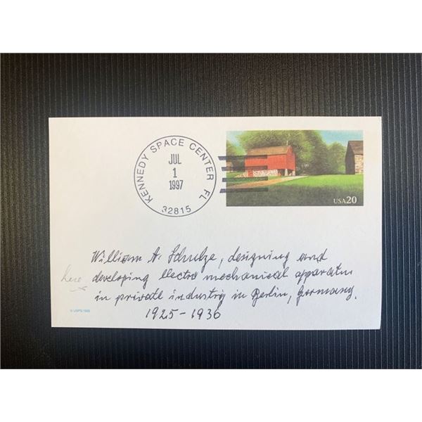 William August Schulze signed first day cover